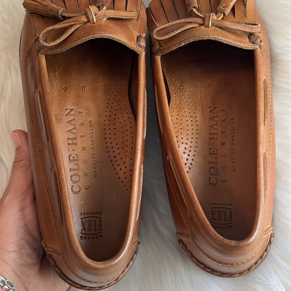 Cole Haan Country Tassel Leather Loafers Size 9 Brown - Picture 5 of 14